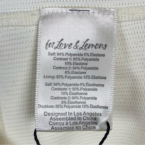 NWT | For Love and Lemons Dani Ribbed Bike Shorts Size Small - Picture 6 of 10